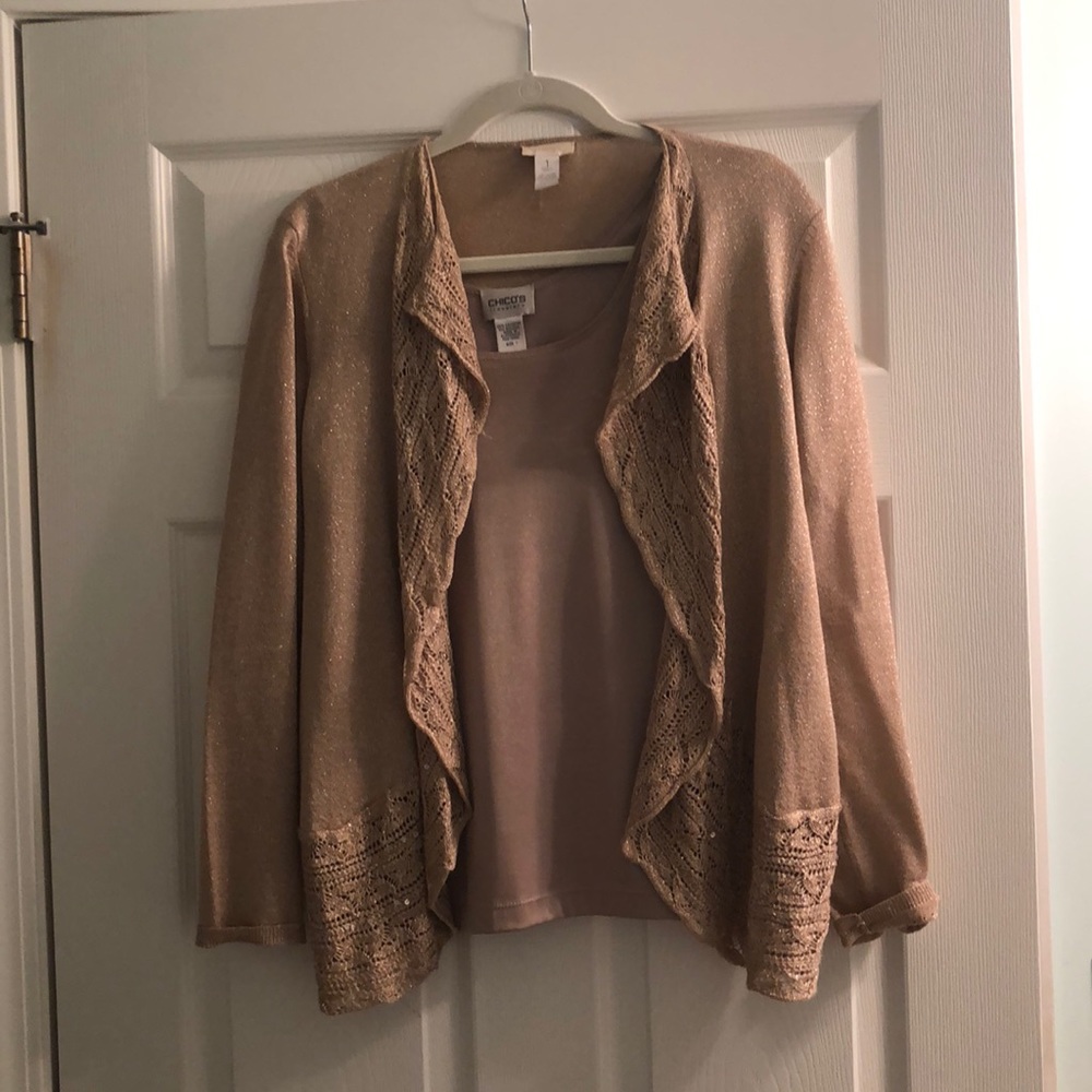 Gold Chicos size 1 sweater set (sweater and tank)
